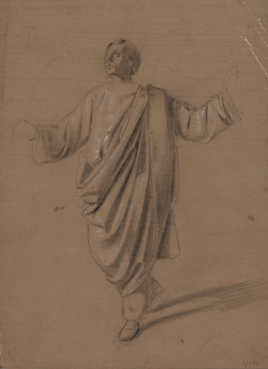 Studio accademico di una figura maschile da Marià Fortuny Marsal