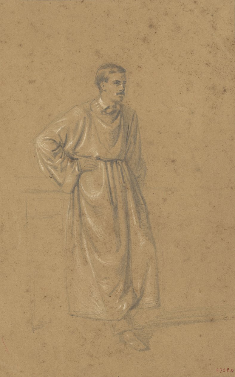 Studio accademico di una figura maschile da Marià Fortuny Marsal