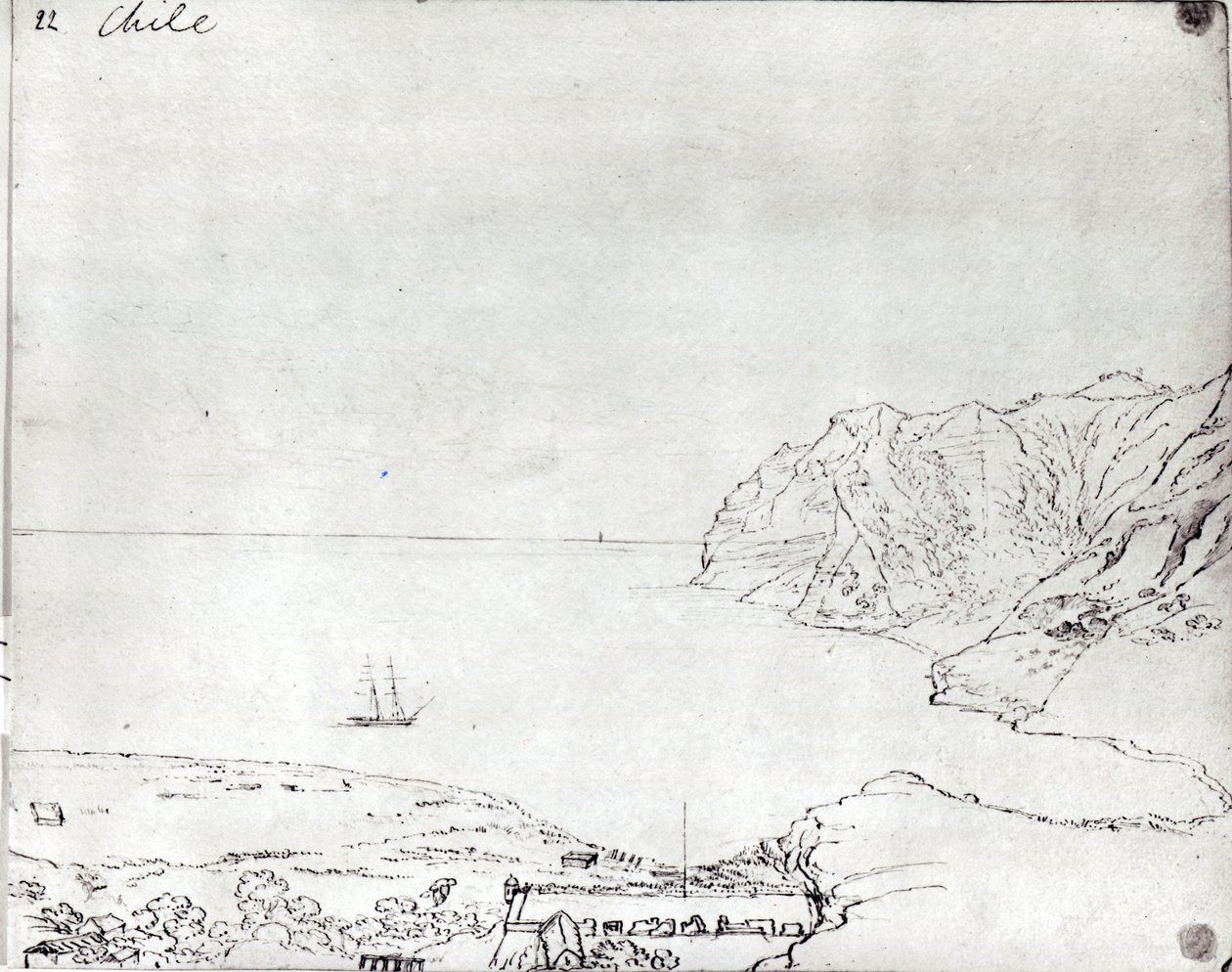 Vista della costa del Cile da Maria Callcott