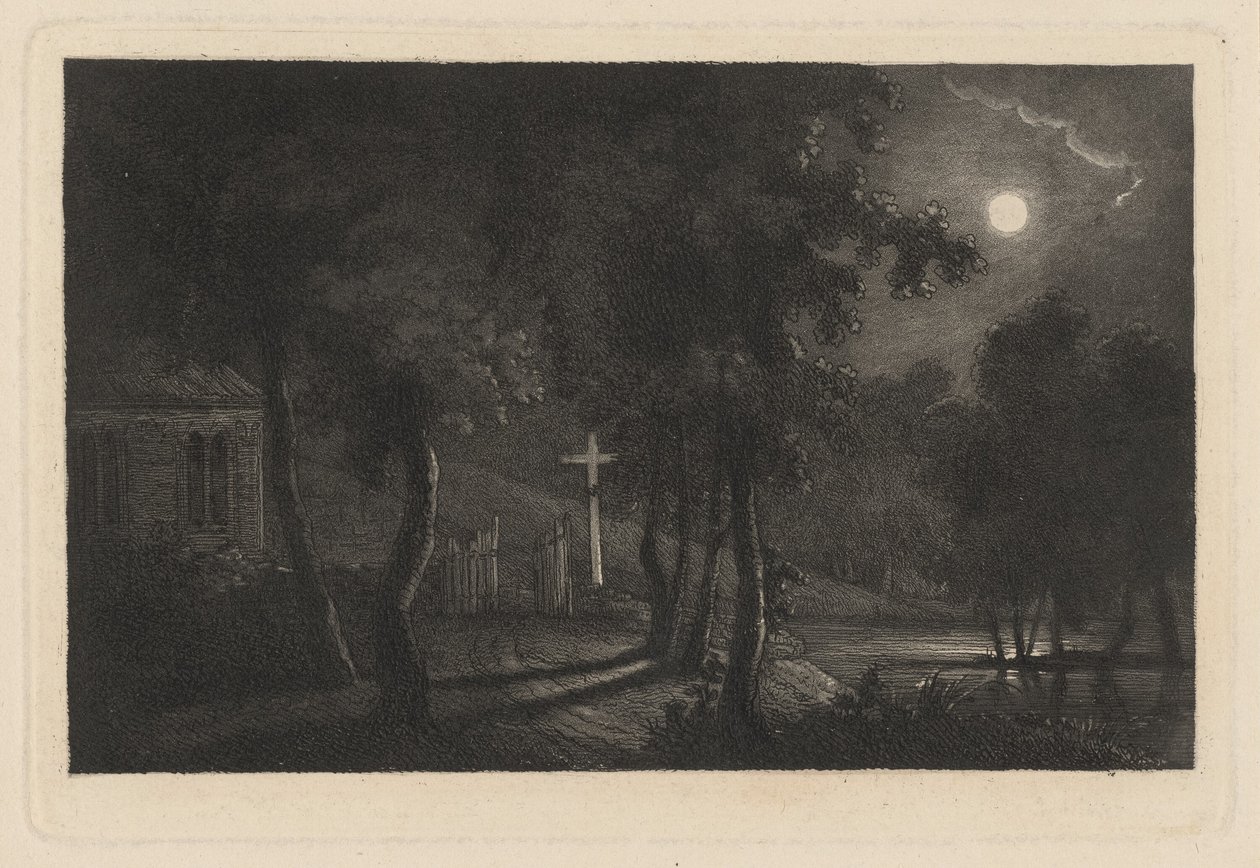 Cappella sul lago al chiaro di luna da Maria Anna Fischer