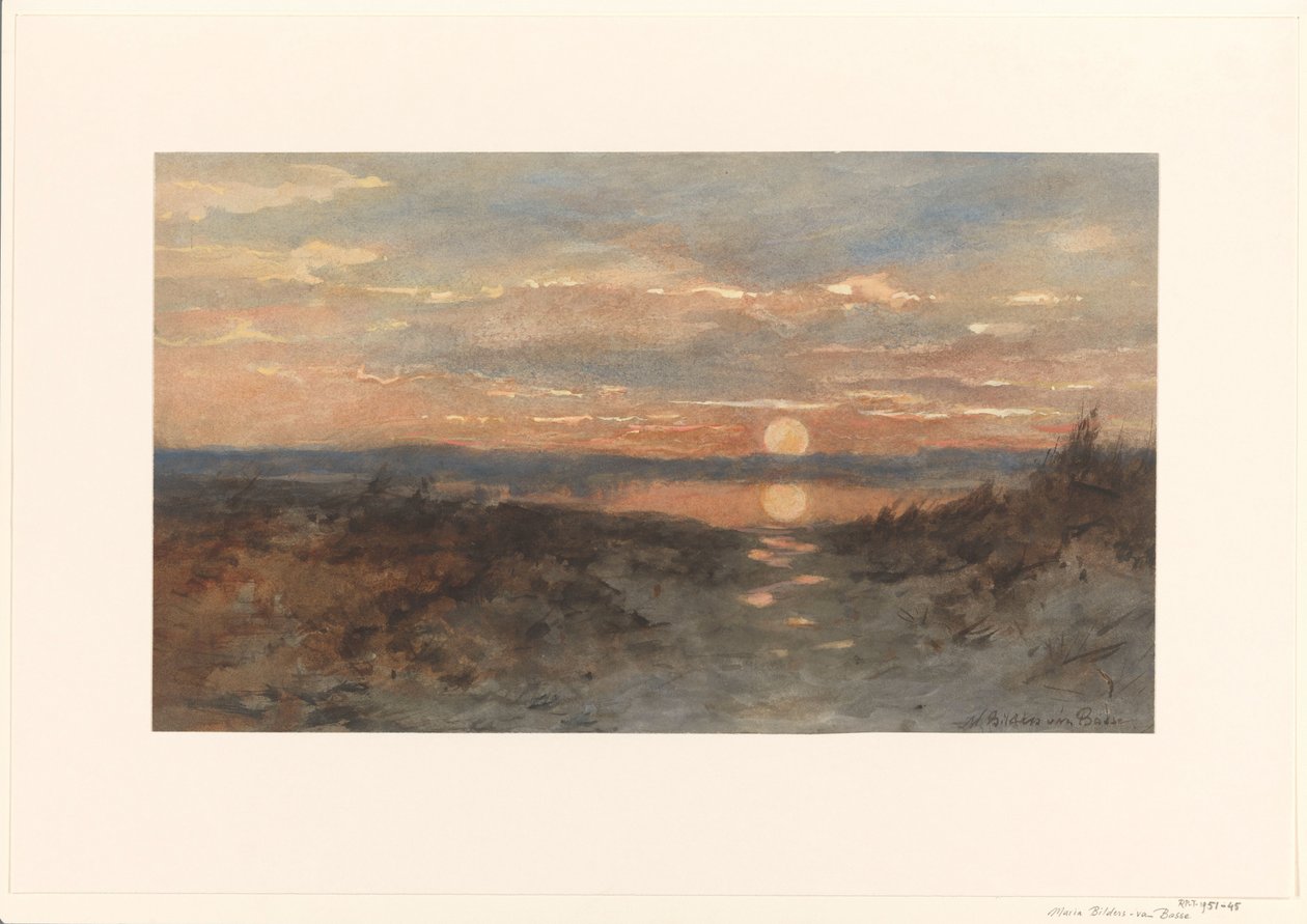 Paesaggio con tramonto da Maria Bilders van Bosse