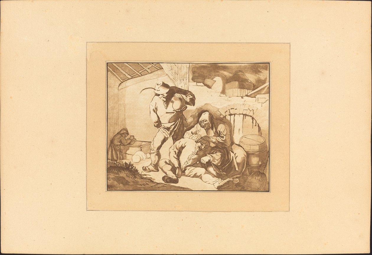 Scena di contadini da Maria Catharina Prestel after Isack van Ostade
