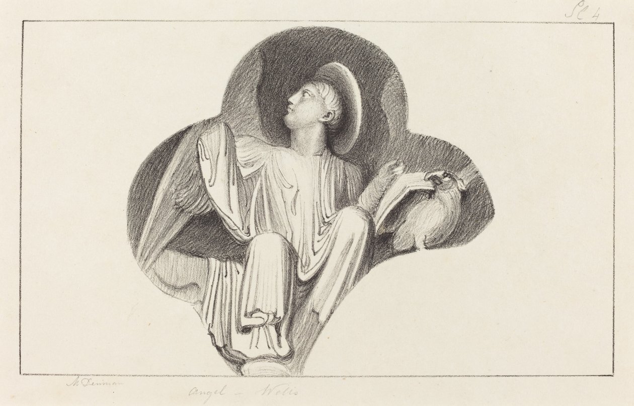 Un angelo, dalla Cattedrale di Wells da Maria Denman after John Flaxman