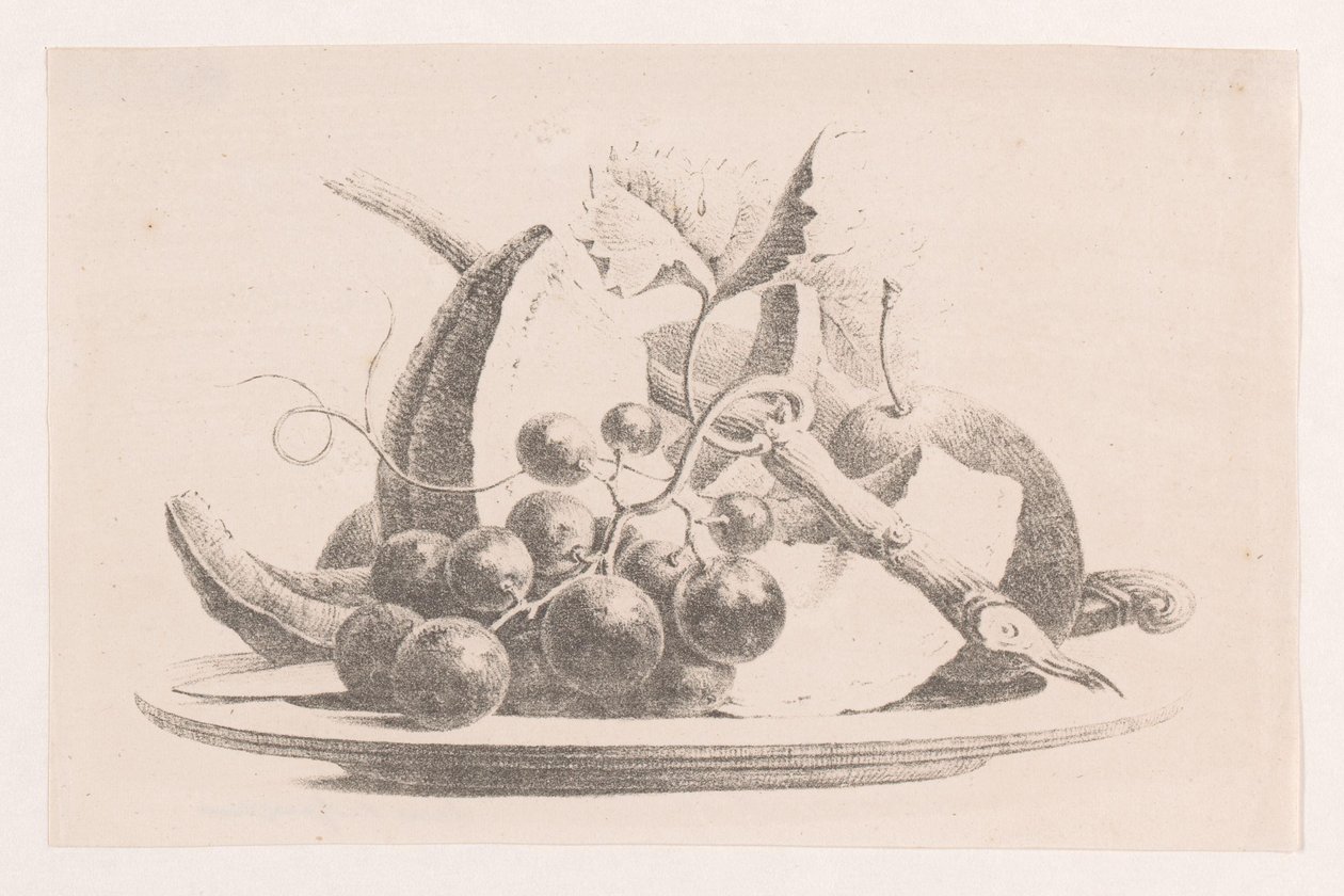 Frutti su un piatto da Maria Geertruida de Goeje Barbiers (attributed to)
