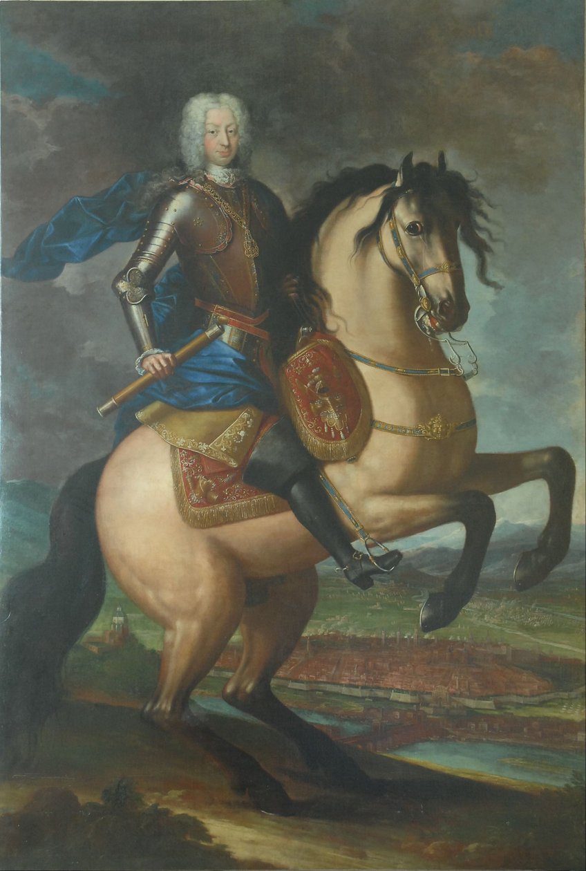 Ritratto equestre di Carlo Emanuele III da Maria Giovanna Clementi