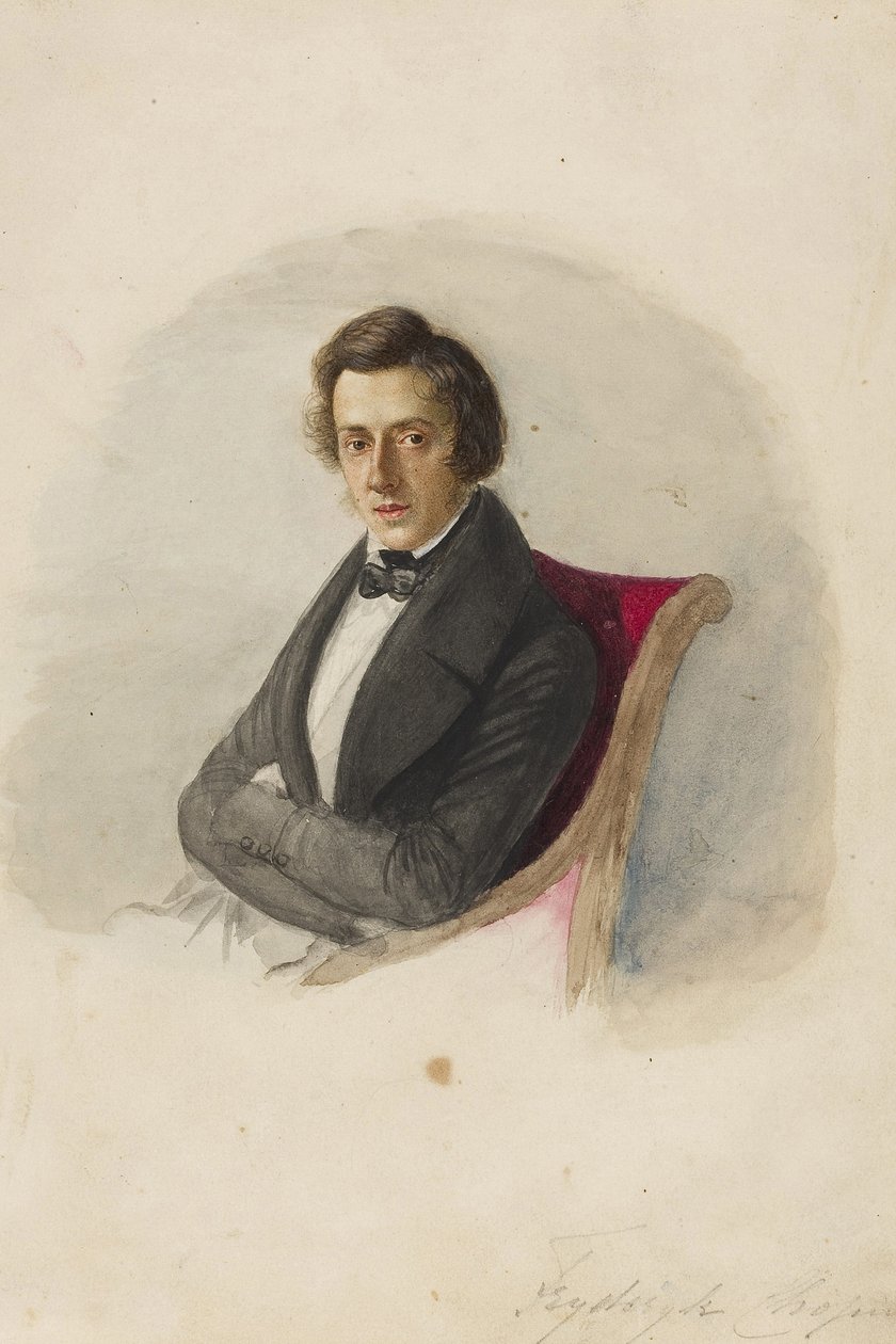 Ritratto di Frédéric Chopin da Maria Wodzinska