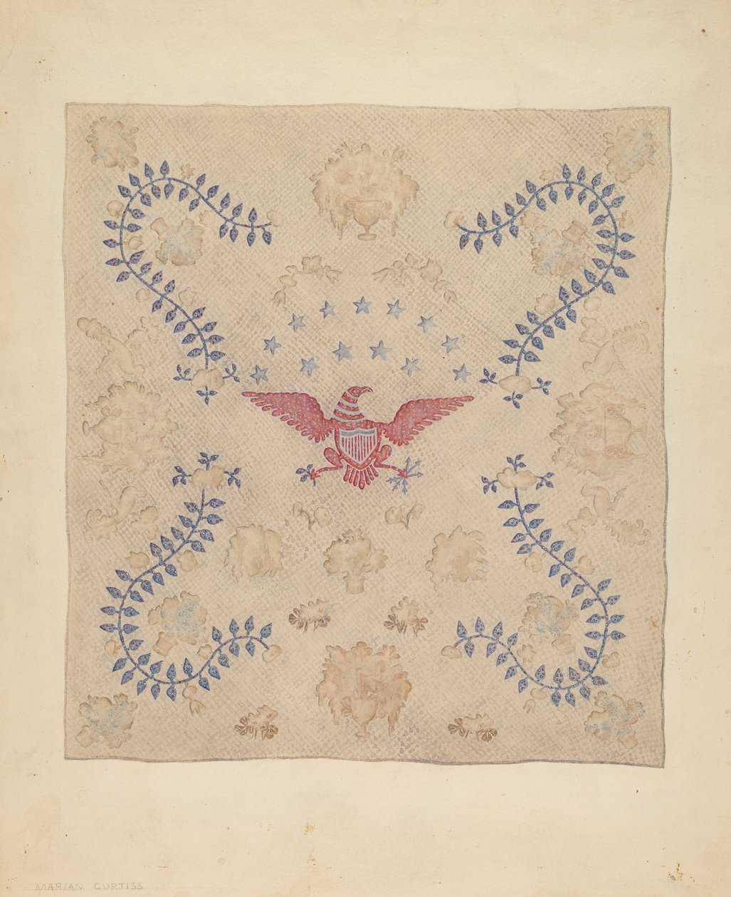 Coperta con aquila e stelle da Marian Curtis Foster