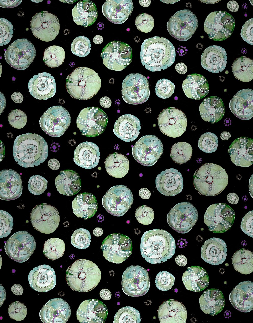 Nero di riccio, 2020 (acquerello su carta) da Marianna Kulukundis