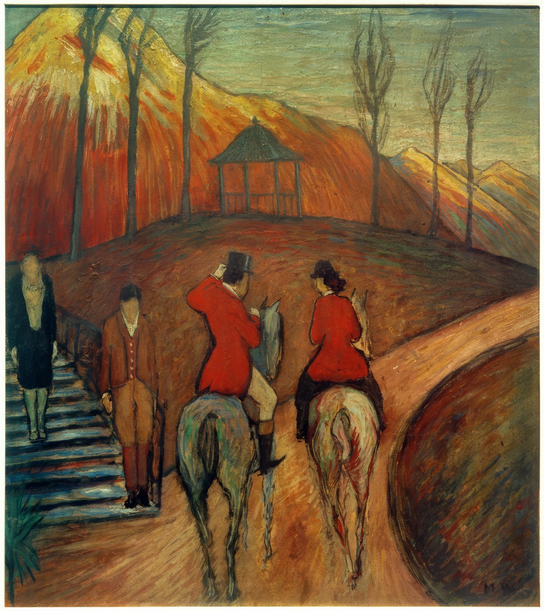 Paesaggio con cavaliere e amazzone da Marianne von Werefkin