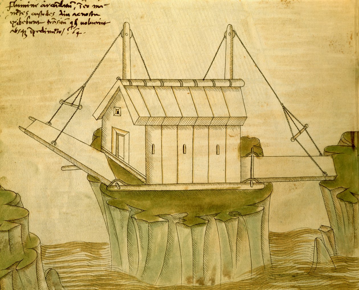 Progetto per una fortezza con due ponti levatoi, illustrazione da 