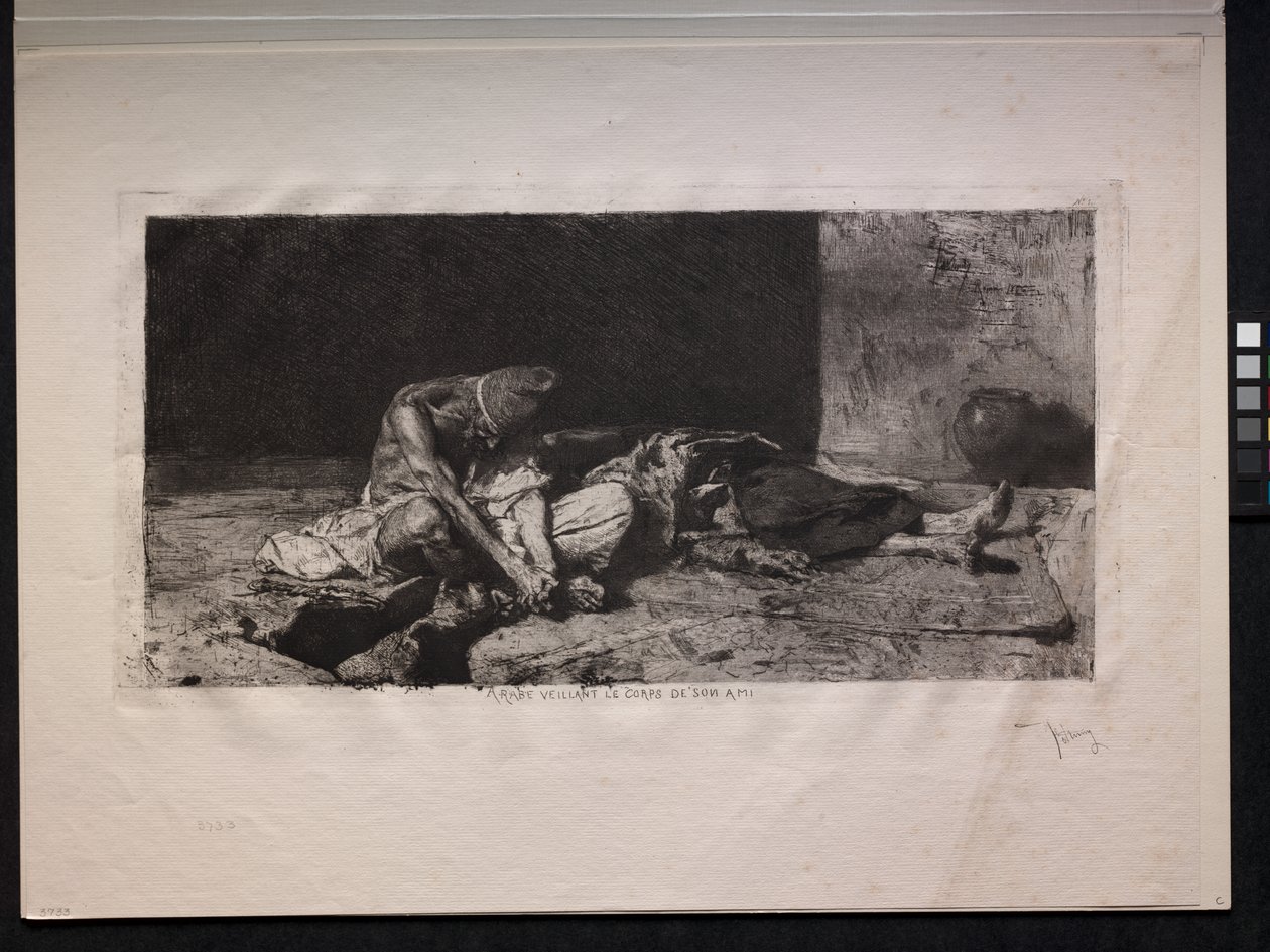 Arabo che Veglia sul Corpo del Suo Amico da Mariano Fortuny y Marsal
