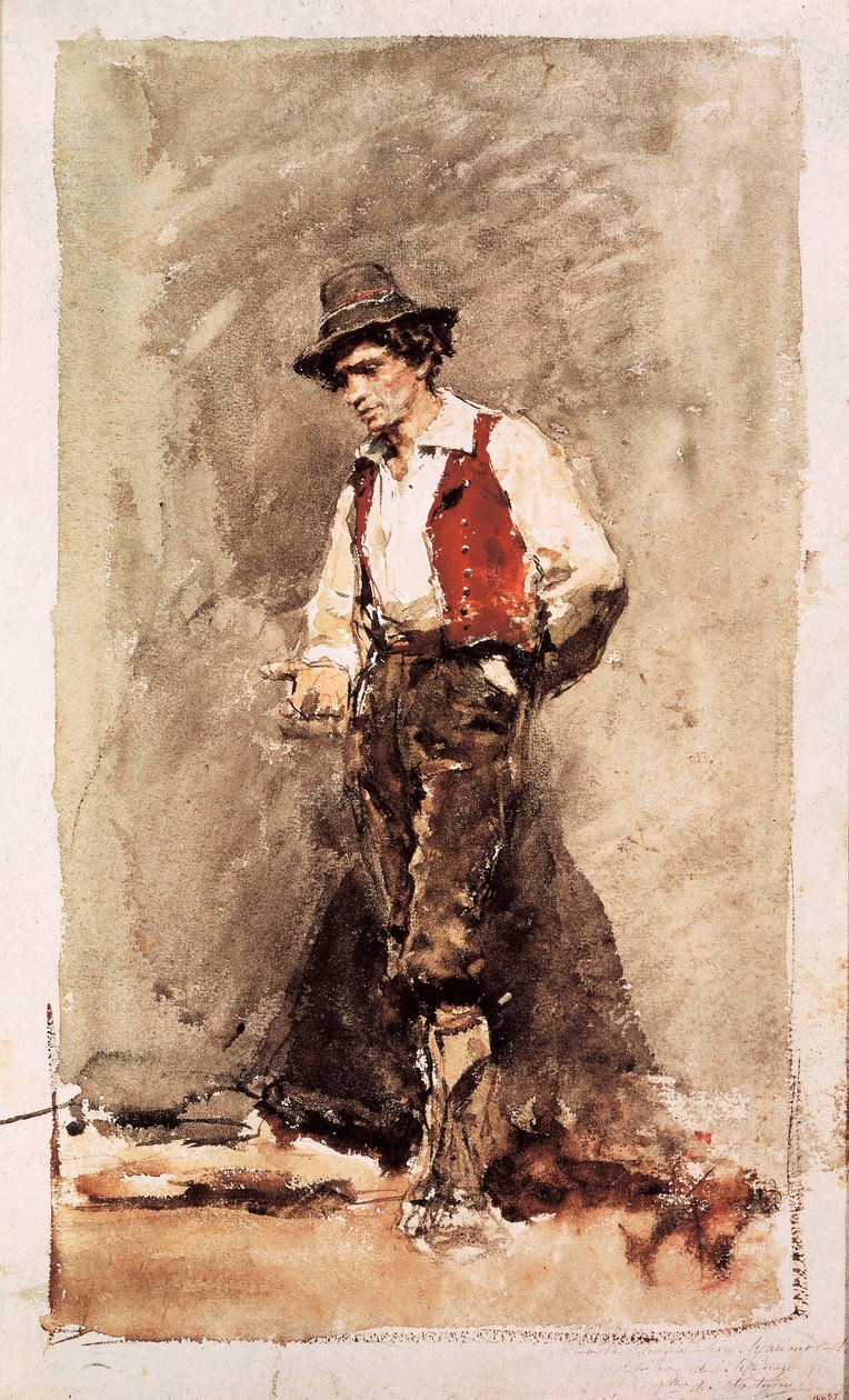 Calabrese. Acquerello di Mariano Fortuny (1838-1874). 1868. Barcellona. Museo Nazionale d