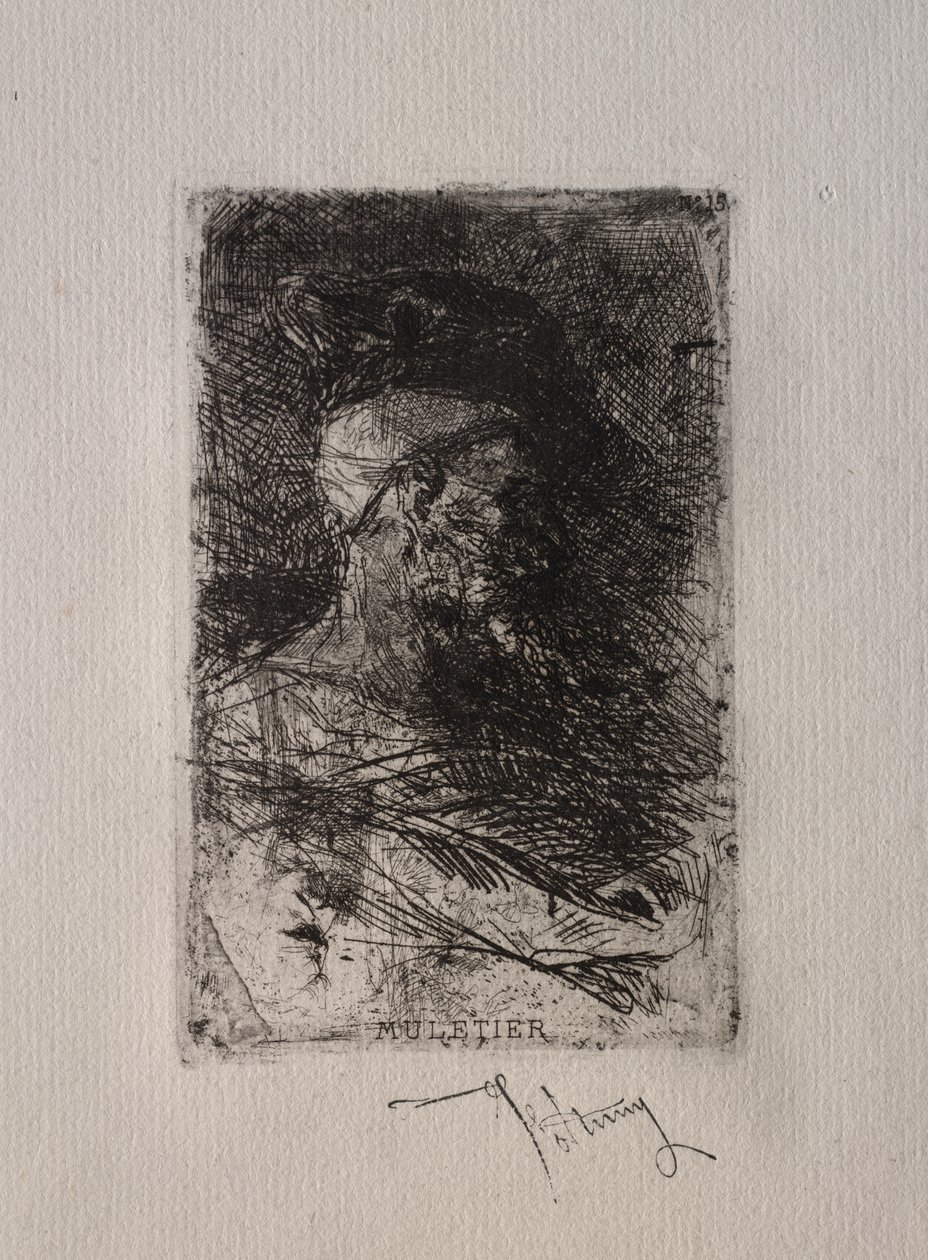 Conduttore di muli da Mariano Fortuny y Marsal