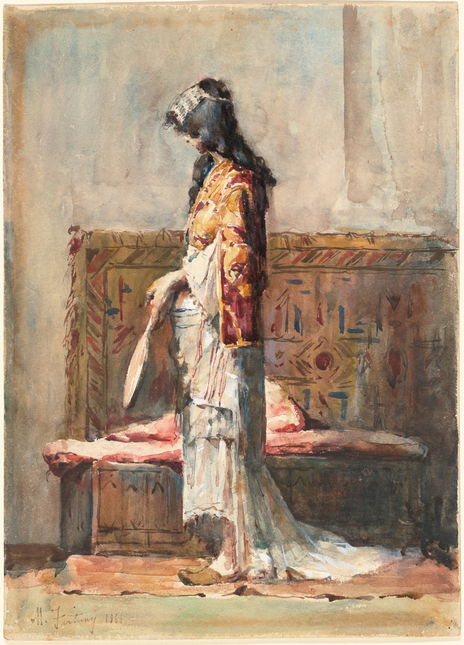 Una Donna Marocchina in Abito Tradizionale da Marià Fortuny