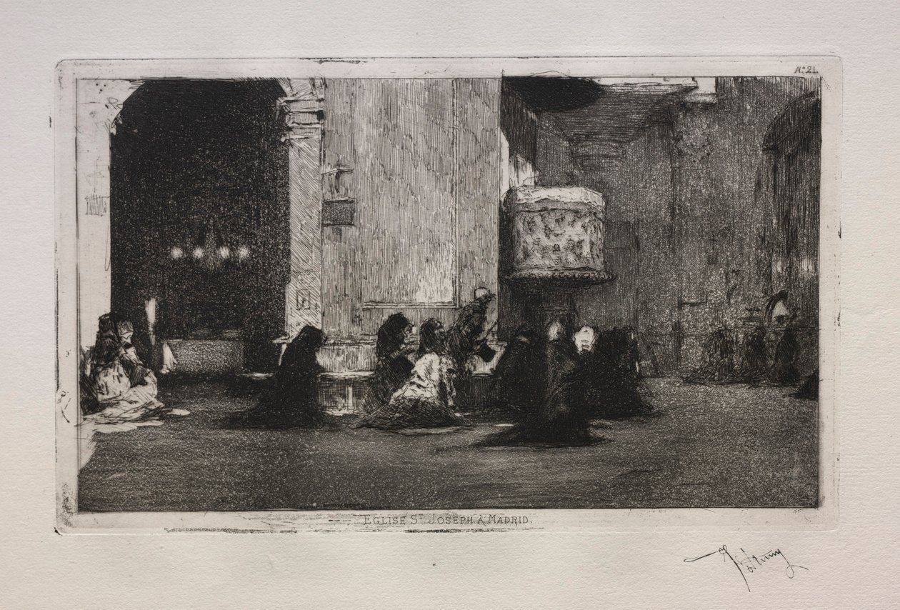 Chiesa di San Giuseppe a Madrid da Mariano José María Bernardo Fortuny y Carbó