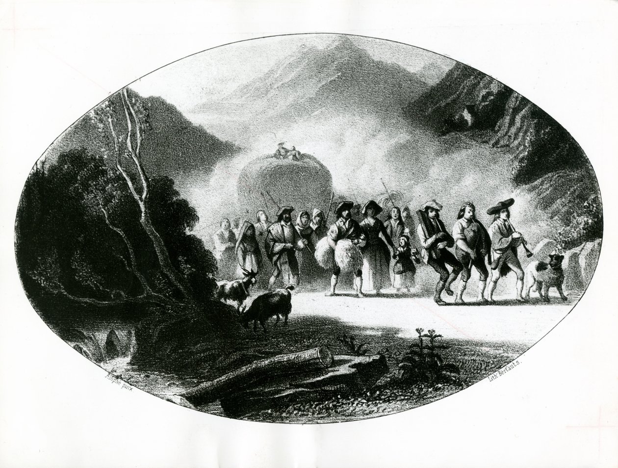 Ritorno dal raccolto, 1842 da Marie Alexandre Alophe