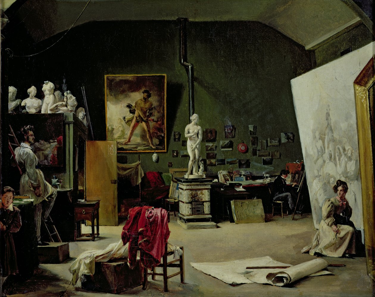 Lo studio di Léon Cogniet (1794-1880) da Marie Amelie Cogniet