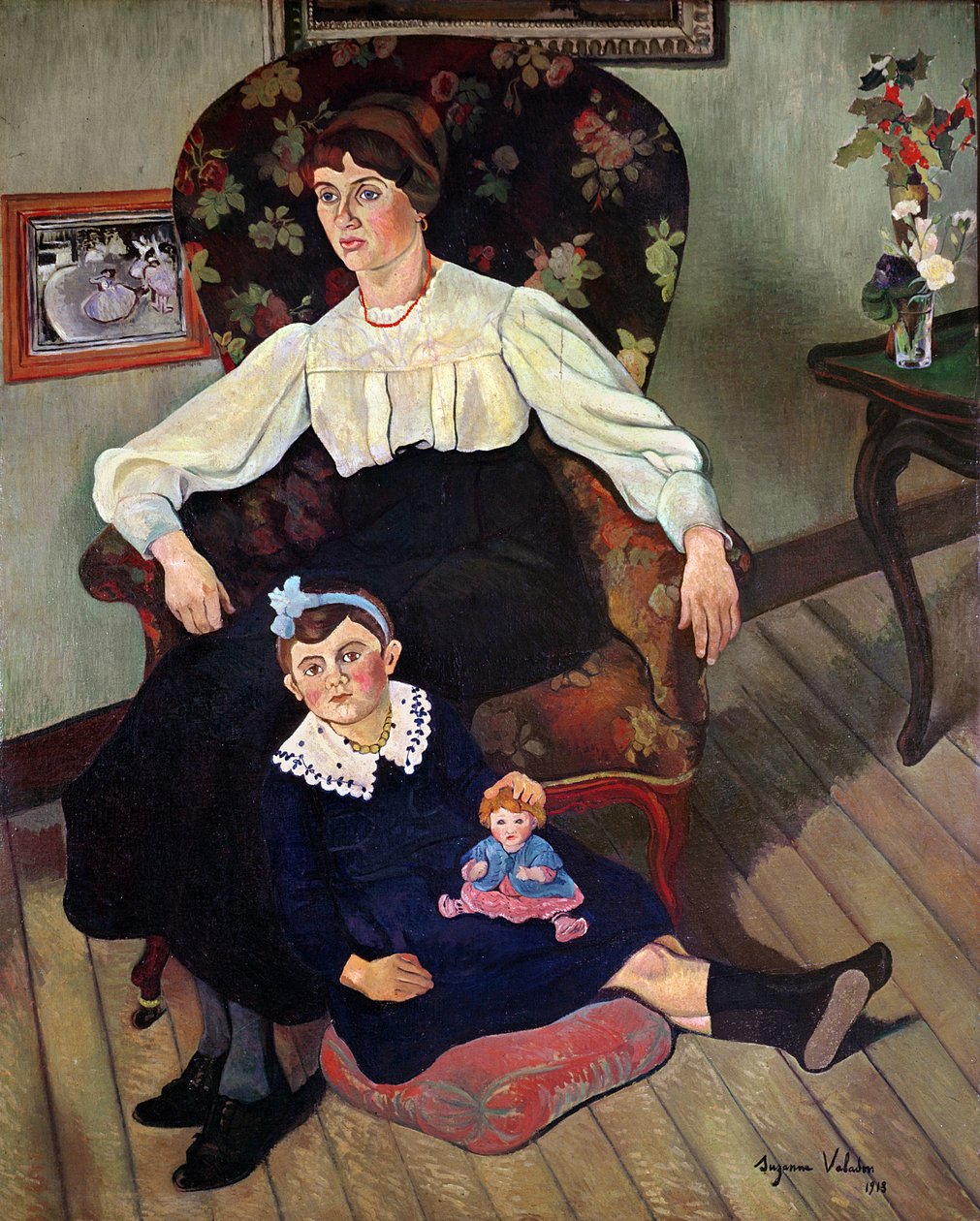 Ritratto di Marie Coca e sua figlia, 1913 da Marie Clementine (Suzanne) Valadon