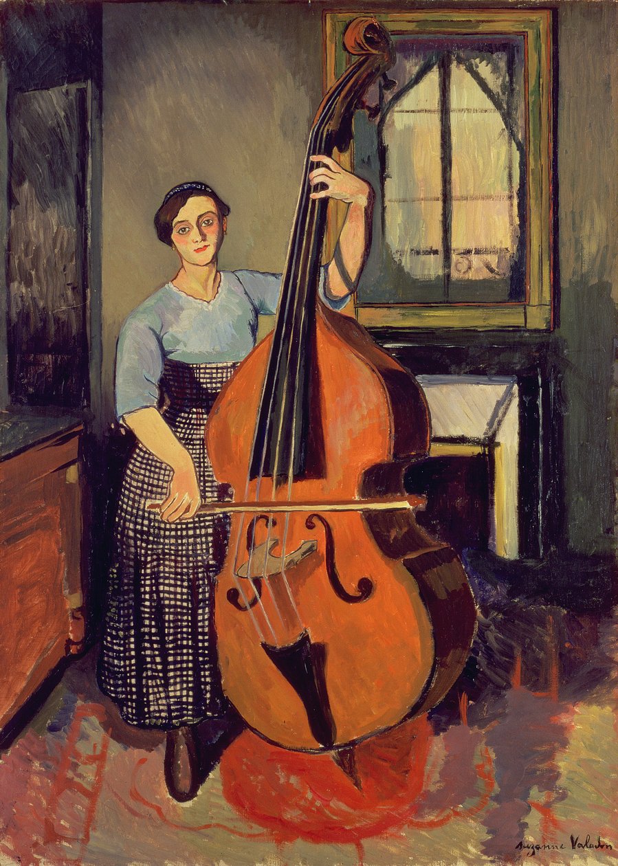 Donna con un contrabbasso, 1908 da Marie Clementine (Suzanne) Valadon