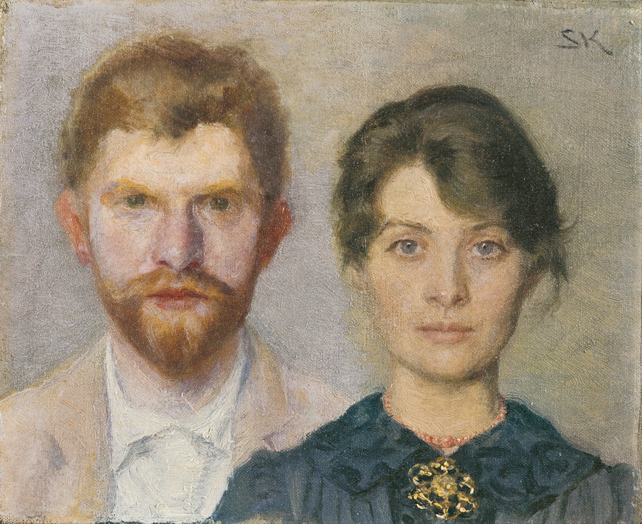 Doppio ritratto di Marie e P.S. Kroyer da Marie Krøyer