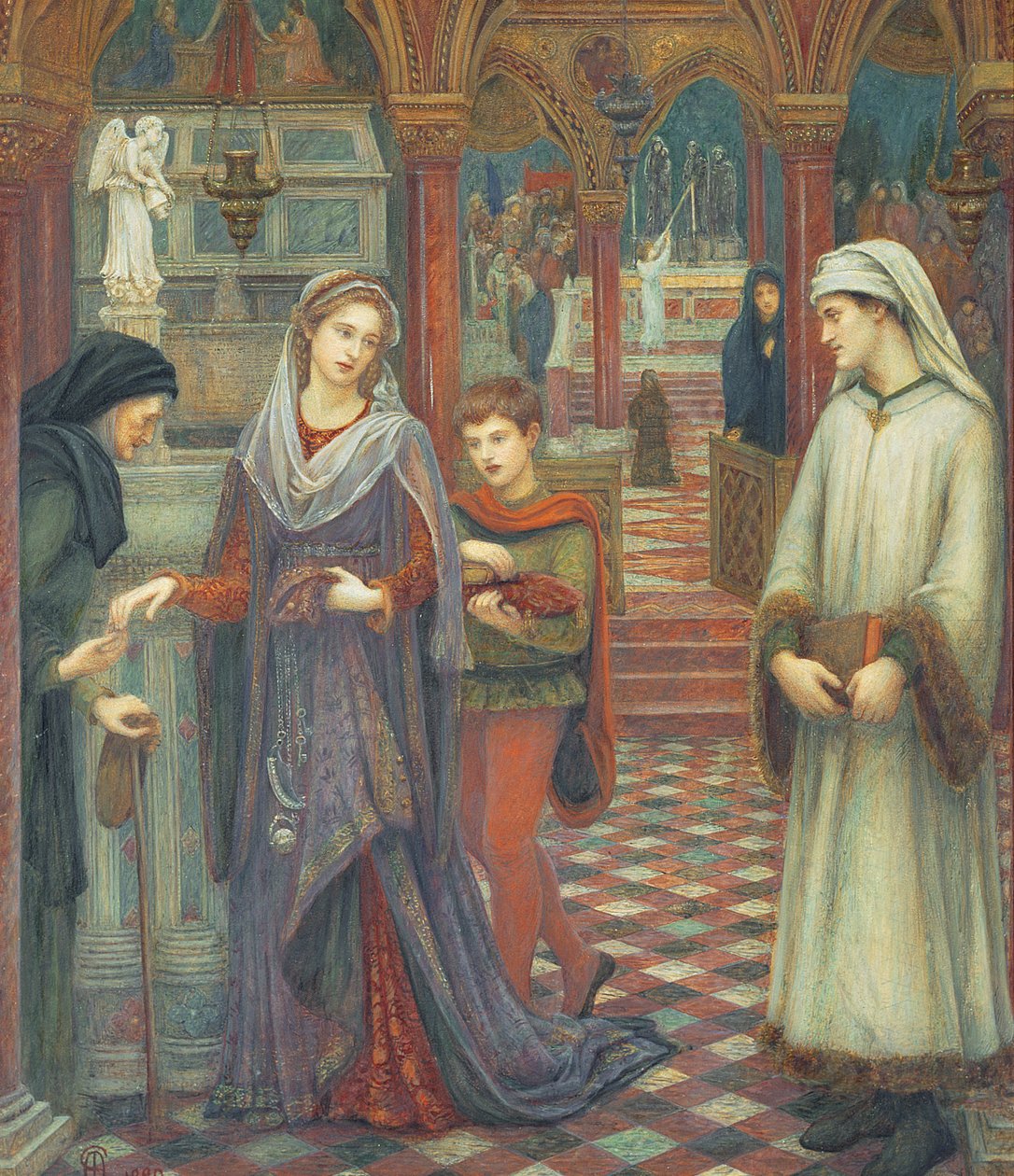 Dante e Beatrice, 1880 da Marie Spartali Stillman