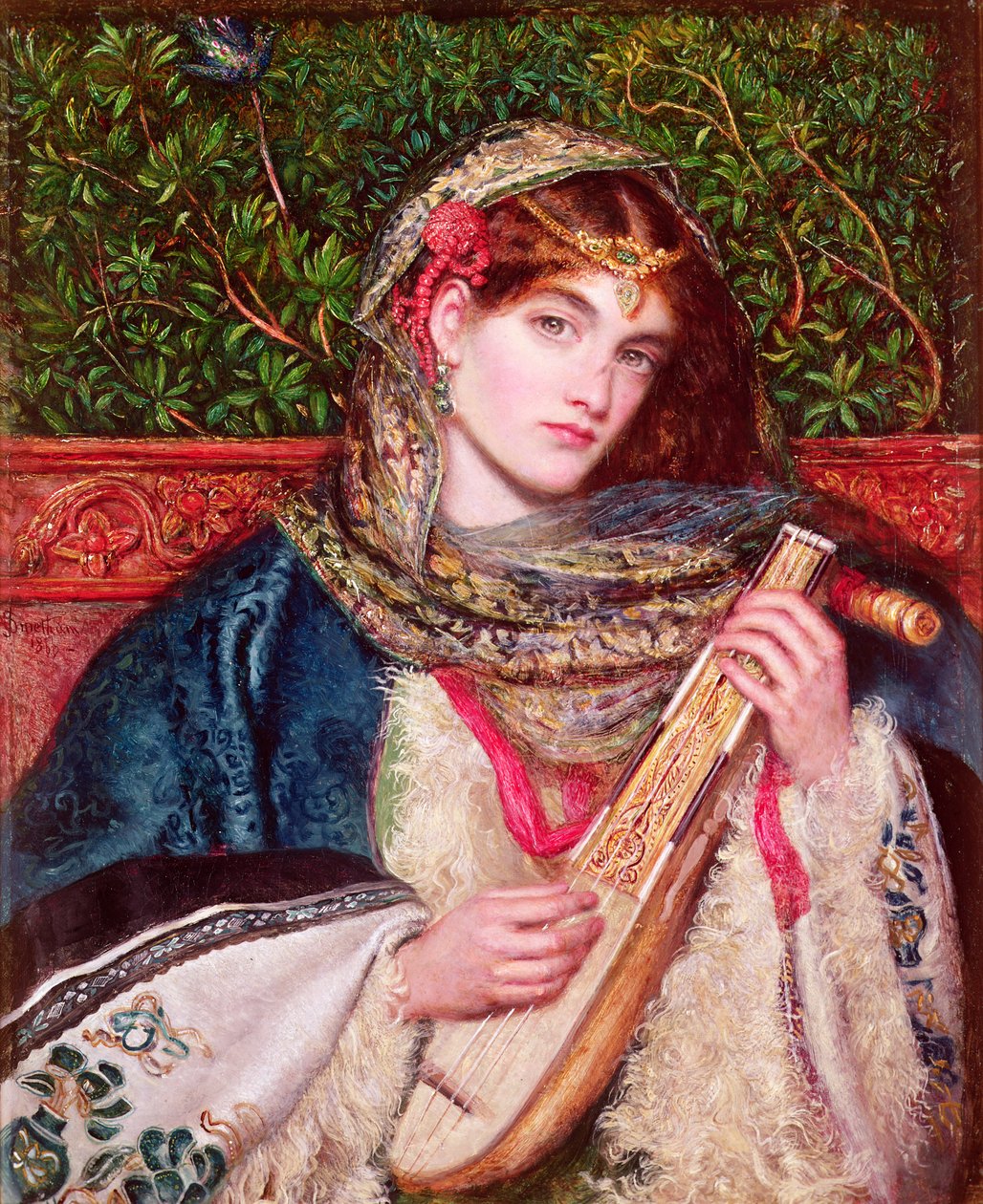 Ragazza che suona musica da Marie Spartali Stillman
