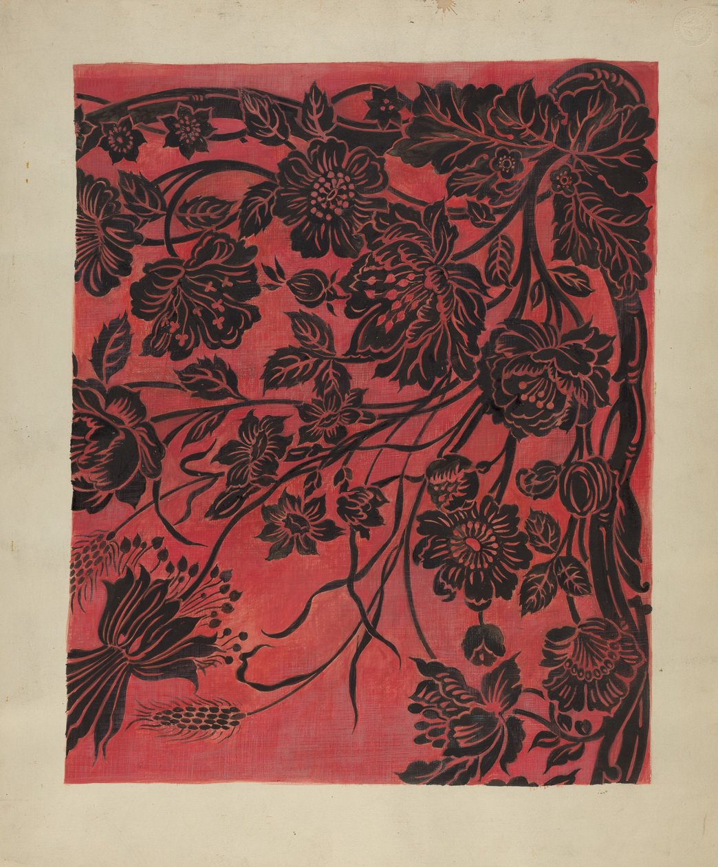 Copritavolo stencil, c. 1942 da Marie Alain