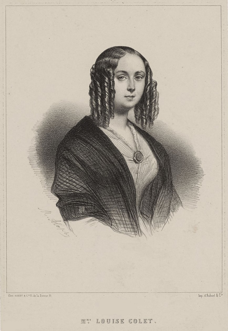Louise Colet, 1843 da Marie Alexandre Menut Alophe
