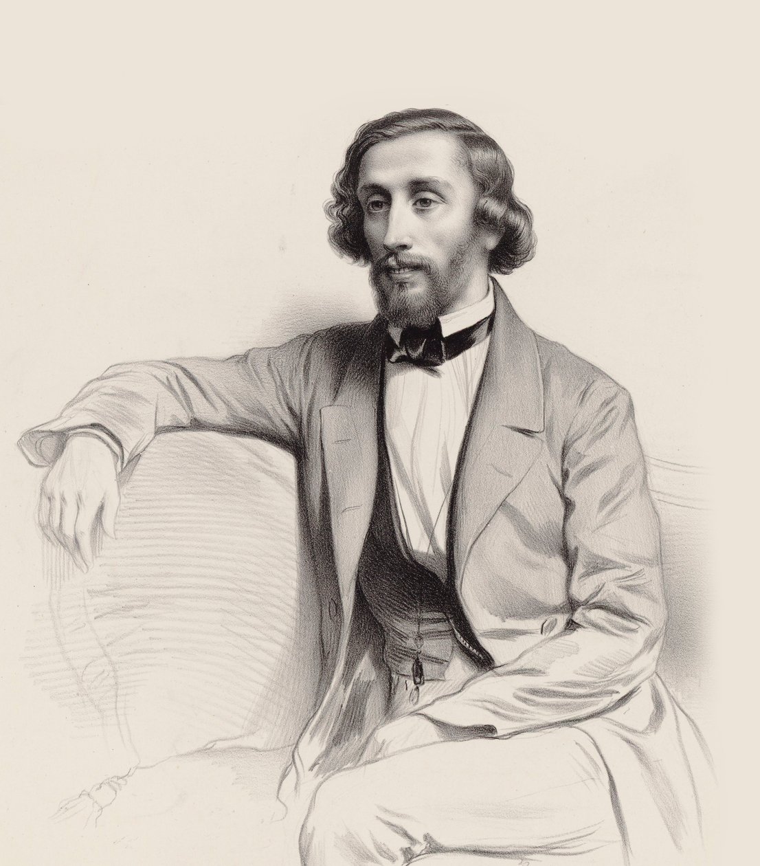 Ritratto del pianista e compositore Julius Schulhoff da Marie Alexandre Menut Alophe