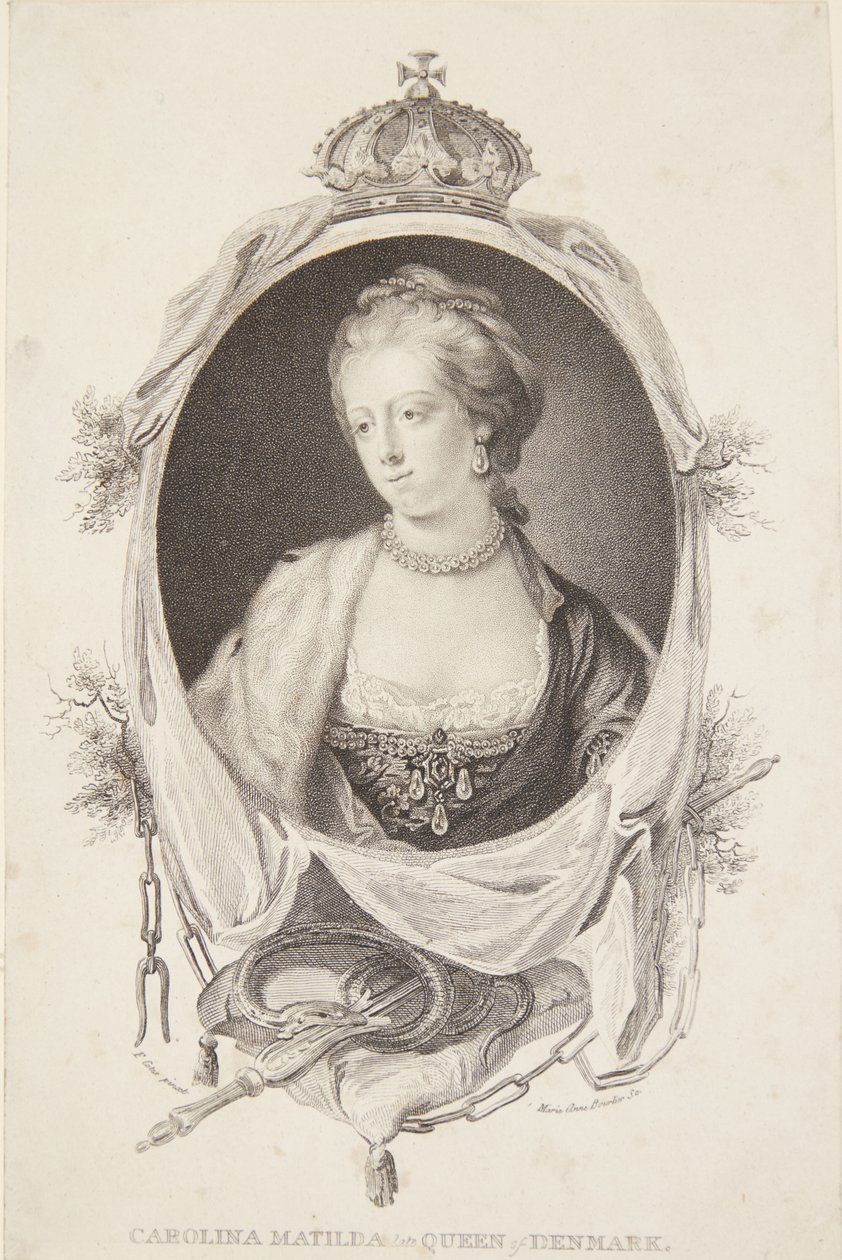 Ritratto di Caroline Mathilde da Marie Anne Bourlier