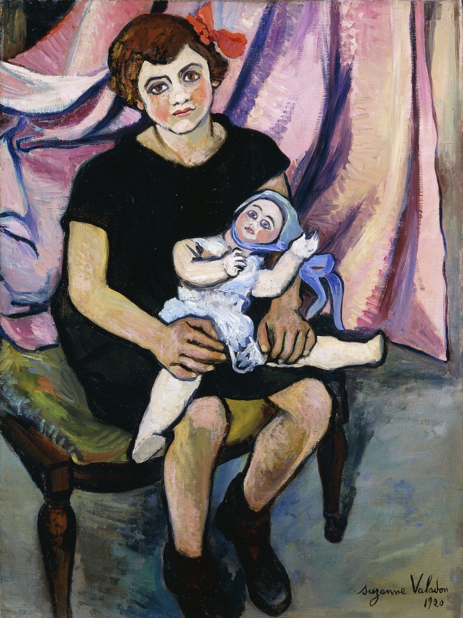 Ragazza con una bambola, 1920 da Marie Clementine Valadon