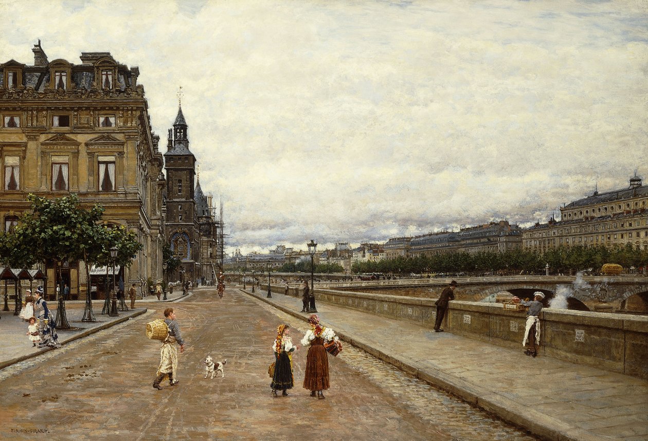 Mattina presto lungo la Senna da Marie Francois Firmin Girard