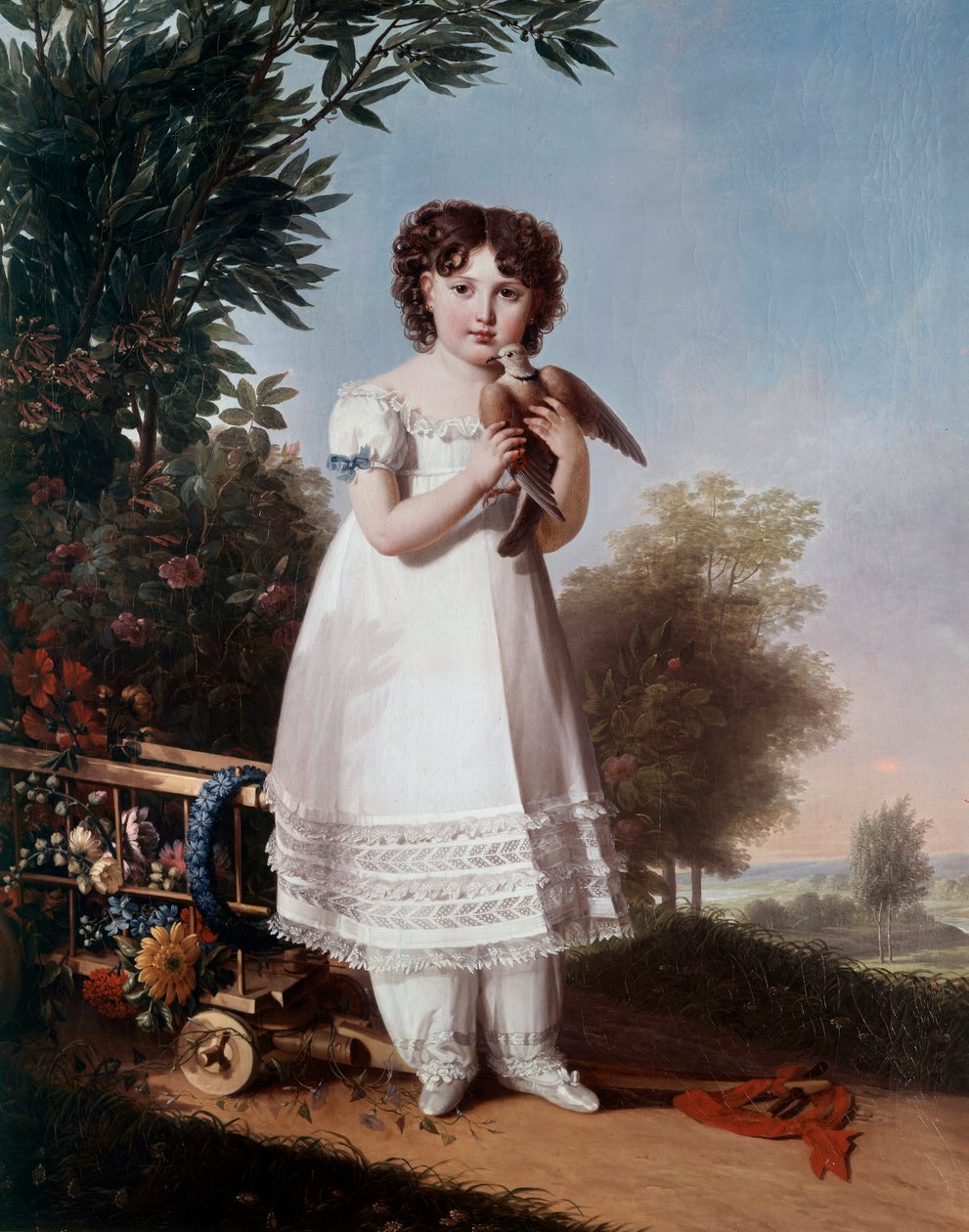 Ritratto a figura intera di Napoleone Elisa Bacciochi, Principessa di Piombino, dipinto di Marie Guilhelmine Benoist, 1810 da Marie Guilhelmine Benoist