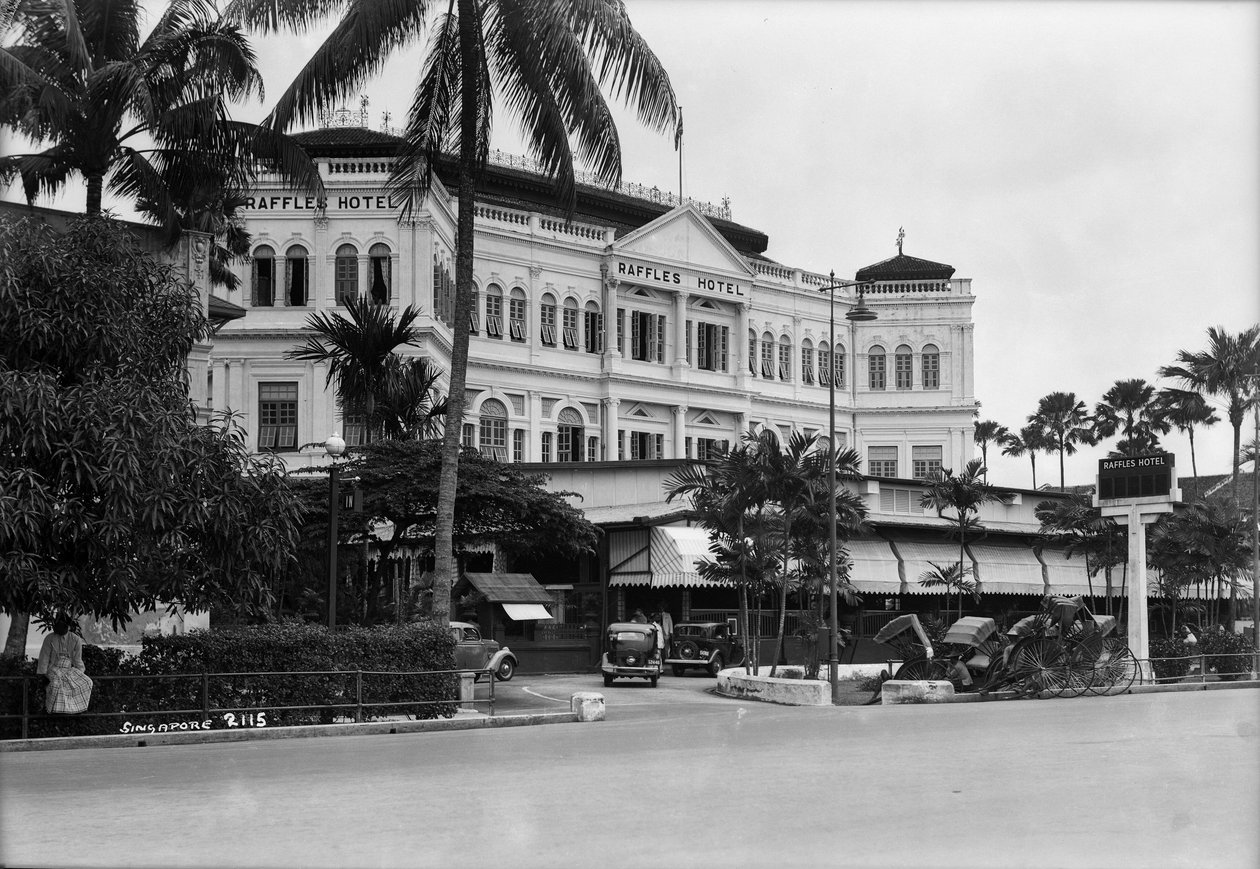 Una vista del Raffles Hotel, Singapore da Marine Photo Service