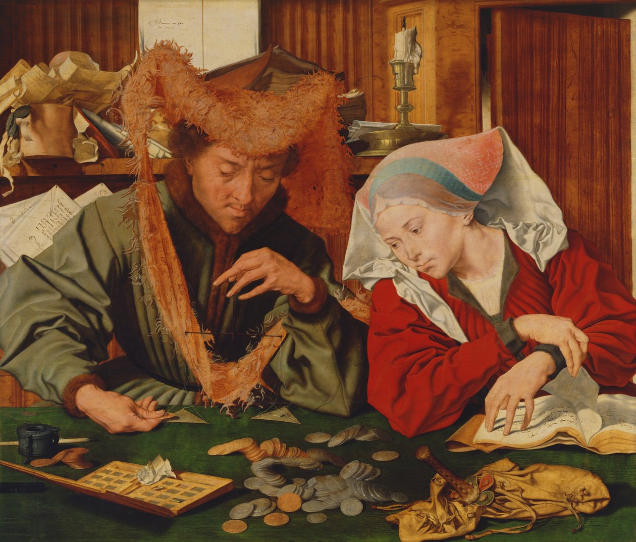 Il cambiavalute e sua moglie, 1539 da Marinus van Roejmerswaelen
