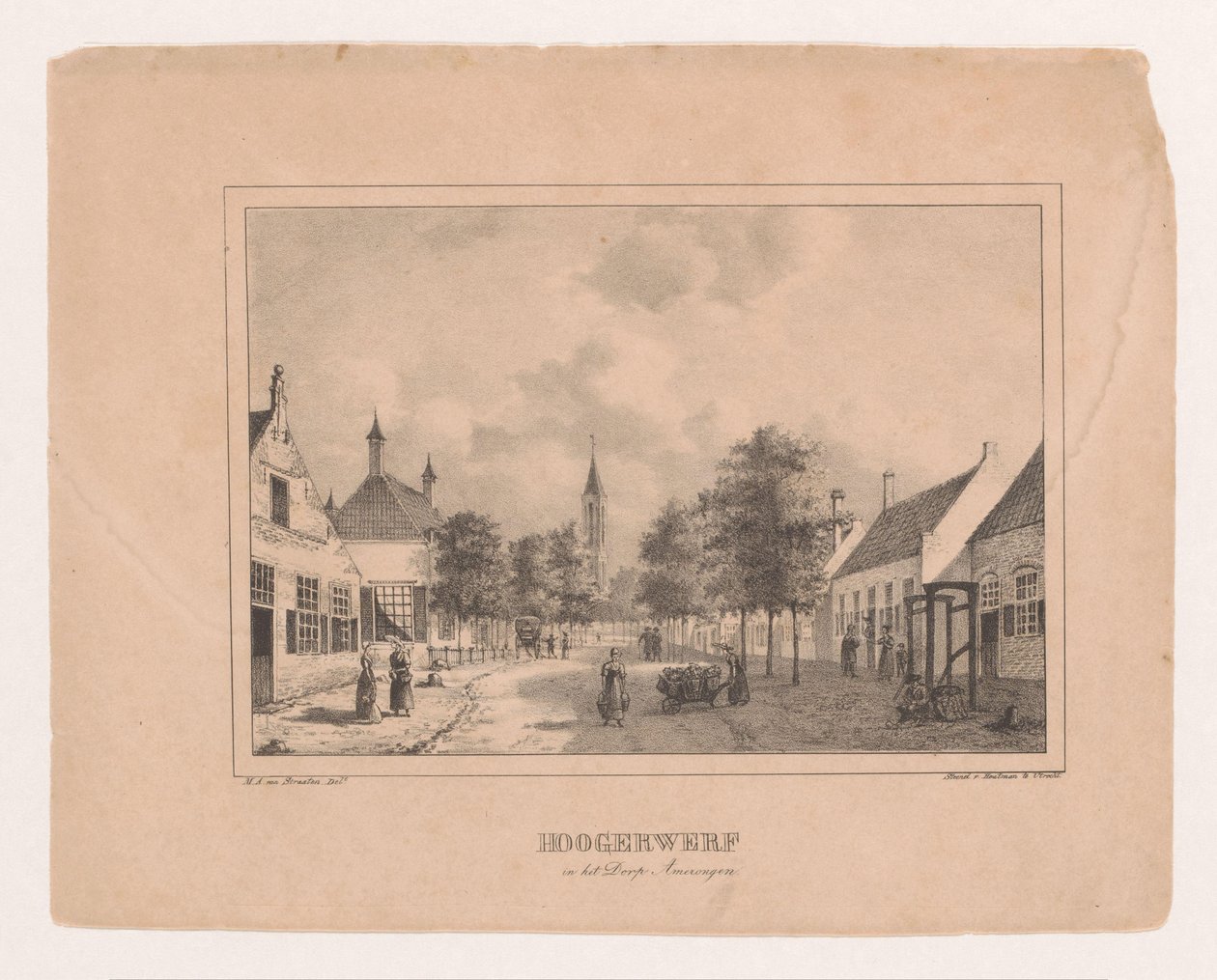 Veduta del villaggio di Amerongen (Hoogerwerf nel villaggio di Amerongen) da Marinus Adrianus van Straten