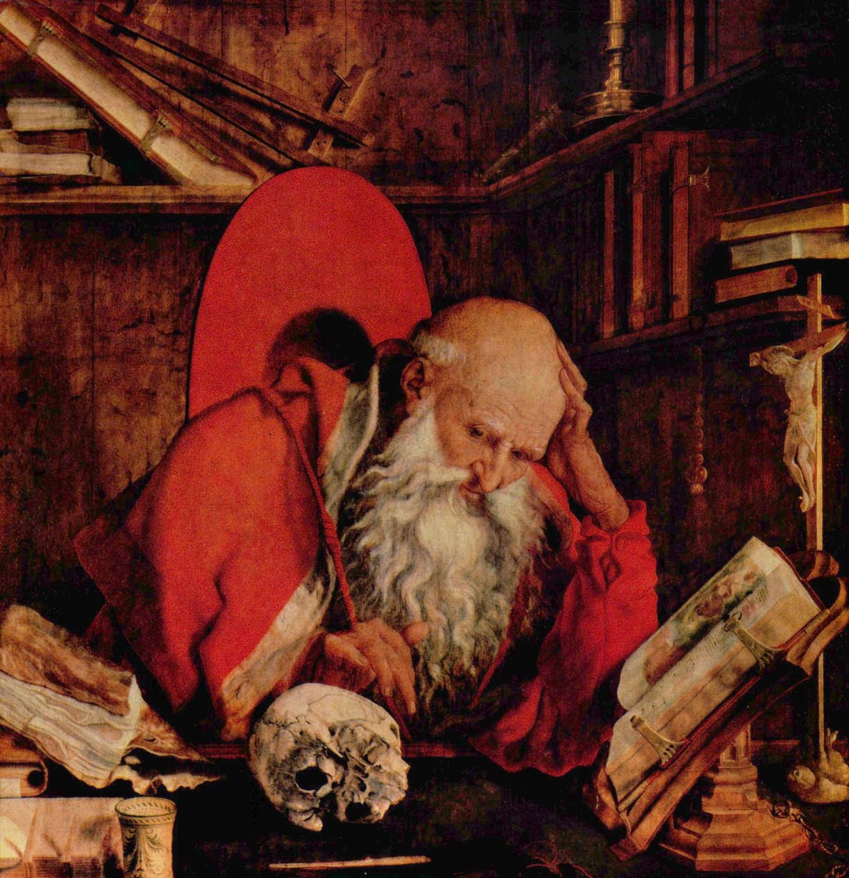 Tedesco: San Girolamo nella cella di San Girolamo nella sua cella da Marinus van Reymerswaele