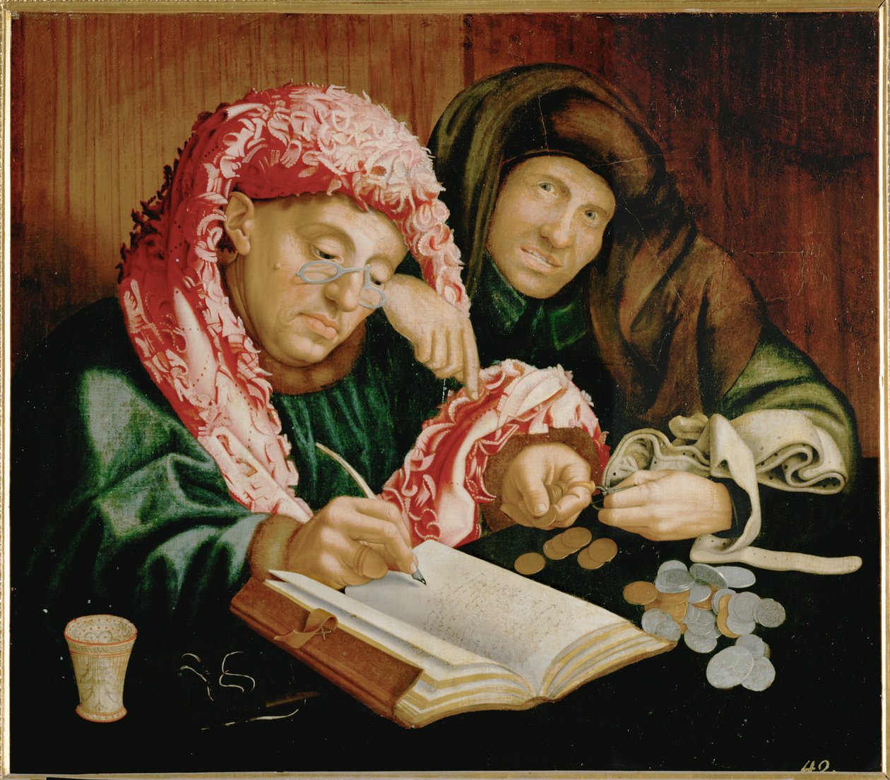 Il cambiavalute, dopo Reymerswaele (dipinto su legno di quercia) da Marinus van Reymerswaele