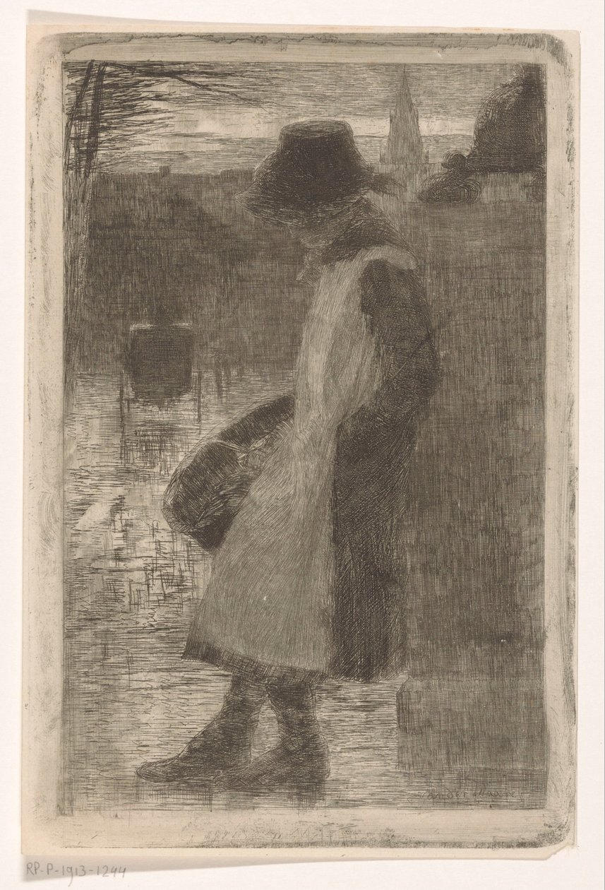 Ragazza per strada da Marinus van der Maarel