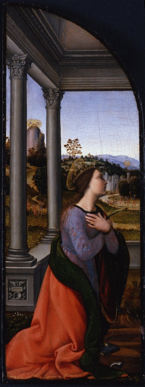 Trittico, pannello di sinistra: Santa Caterina d