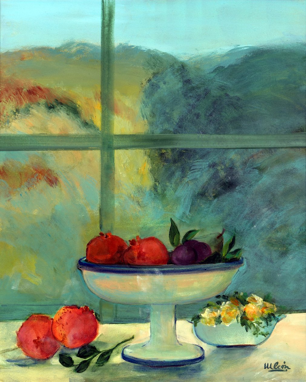 Interno con finestra e ciotola da Marisa Leon