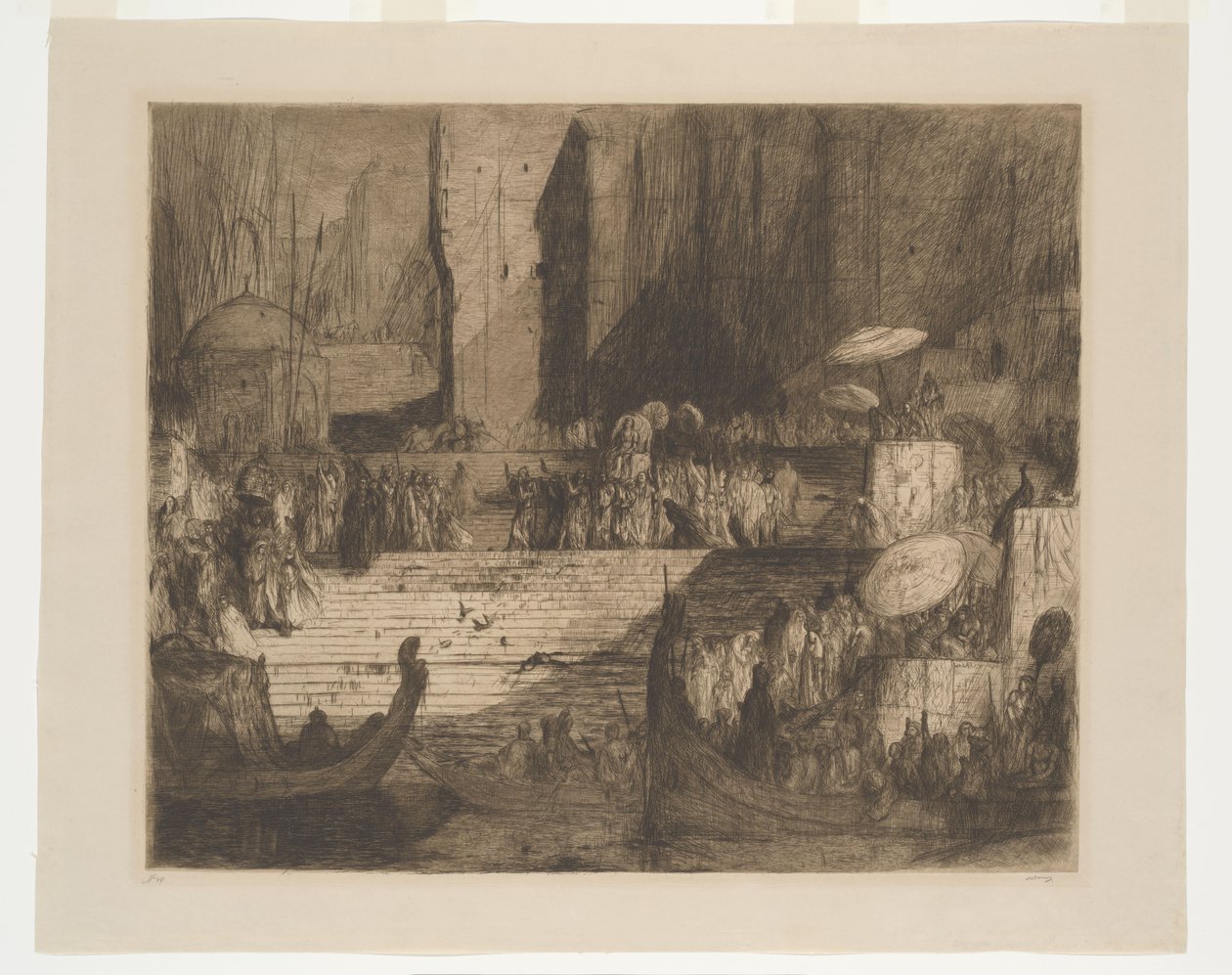 Un funerale sul Gange da Marius Bauer (signed by artist)
