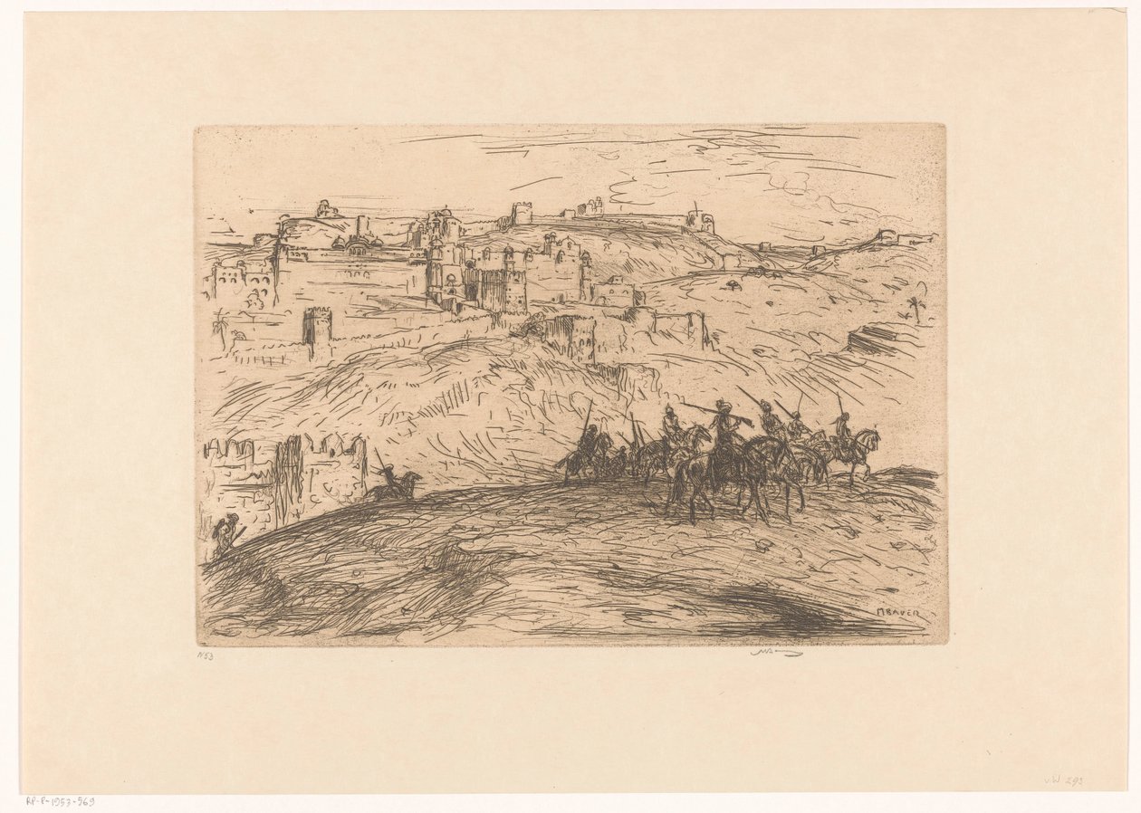 Cavalieri su una collina da Marius Bauer (signed by artist)