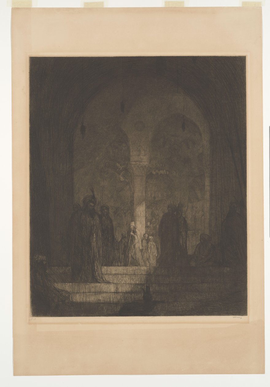 Vestibolo di una moschea da Marius Bauer (signed by artist)