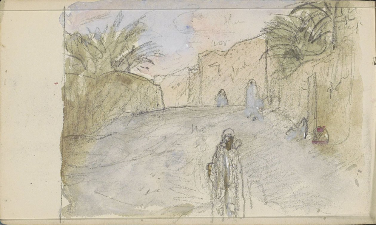 Strada con figure a Biskra da Marius Bauer