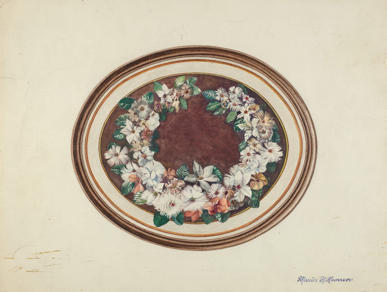Corona di piume, c. 1940 da Marius Hansen