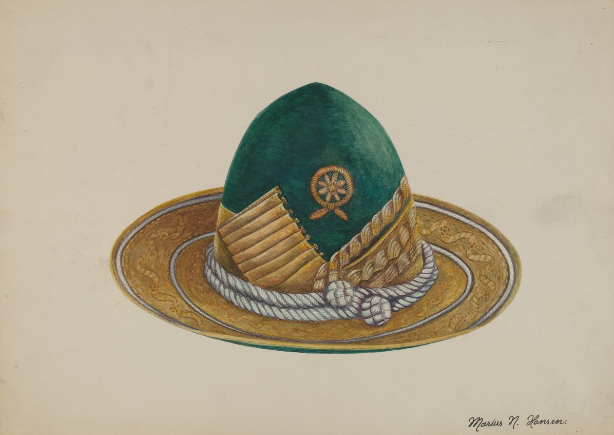 Sud-ovest spagnolo: Cappello, c. 1937 da Marius Hansen