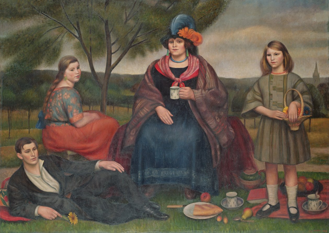 Famiglia Coster su Hampstead Heath, 1924 da Mark Gertler