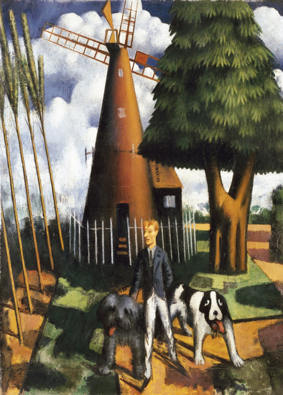 Gilbert Cannan e il suo mulino, 1916 da Mark Gertler