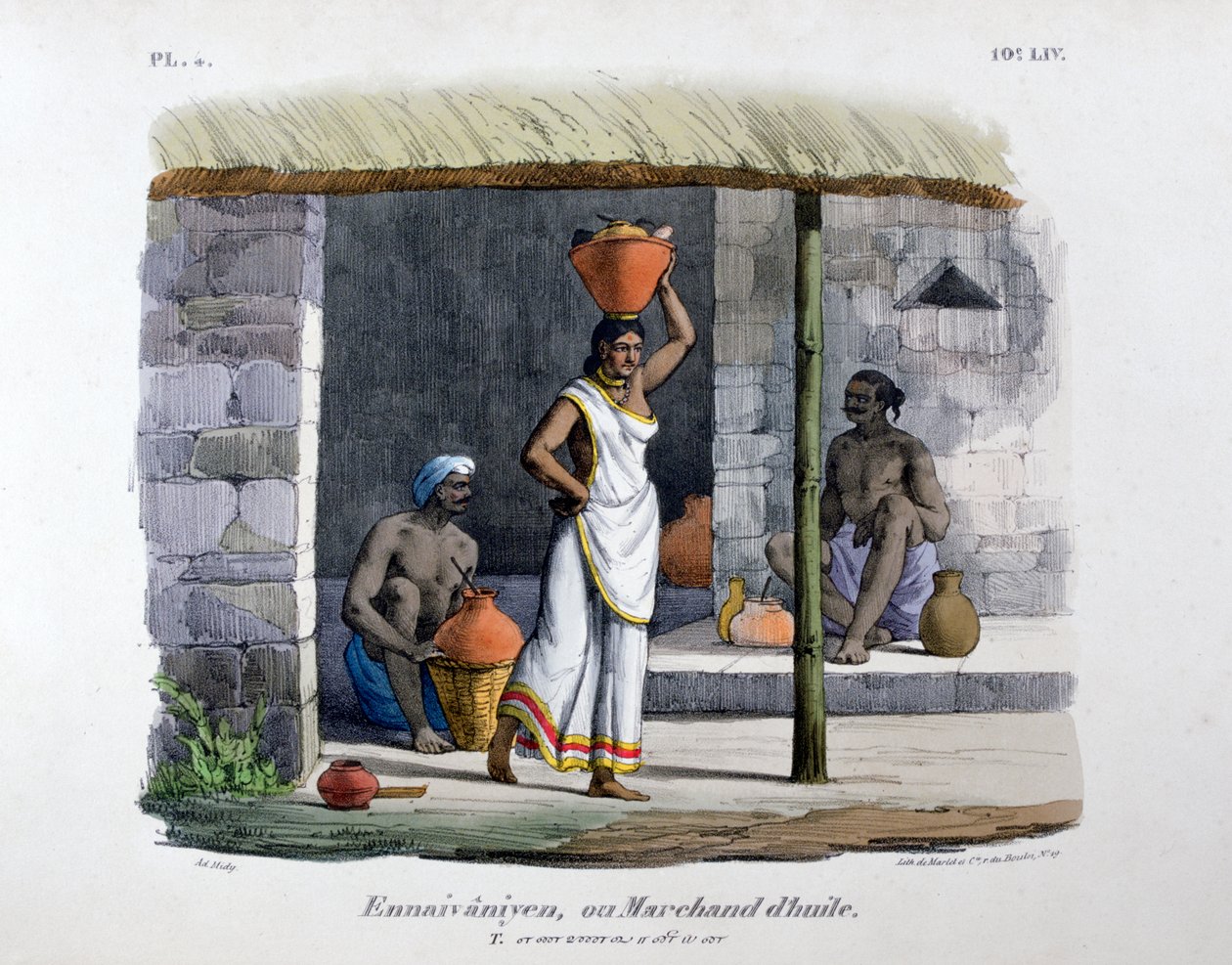 Mercante di olio, 1828 da Marlet et Cie
